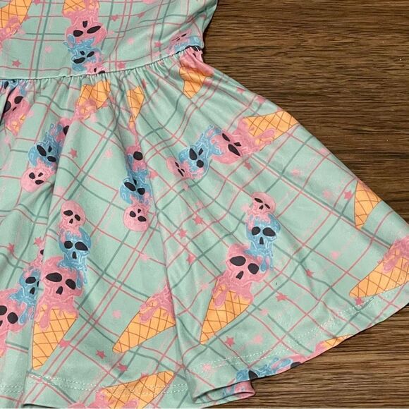 Dot Dot Smile Twirl Dress Mint Pink Blue Ice Cream Ghosts 12-24 Months - Picture 4 of 9
